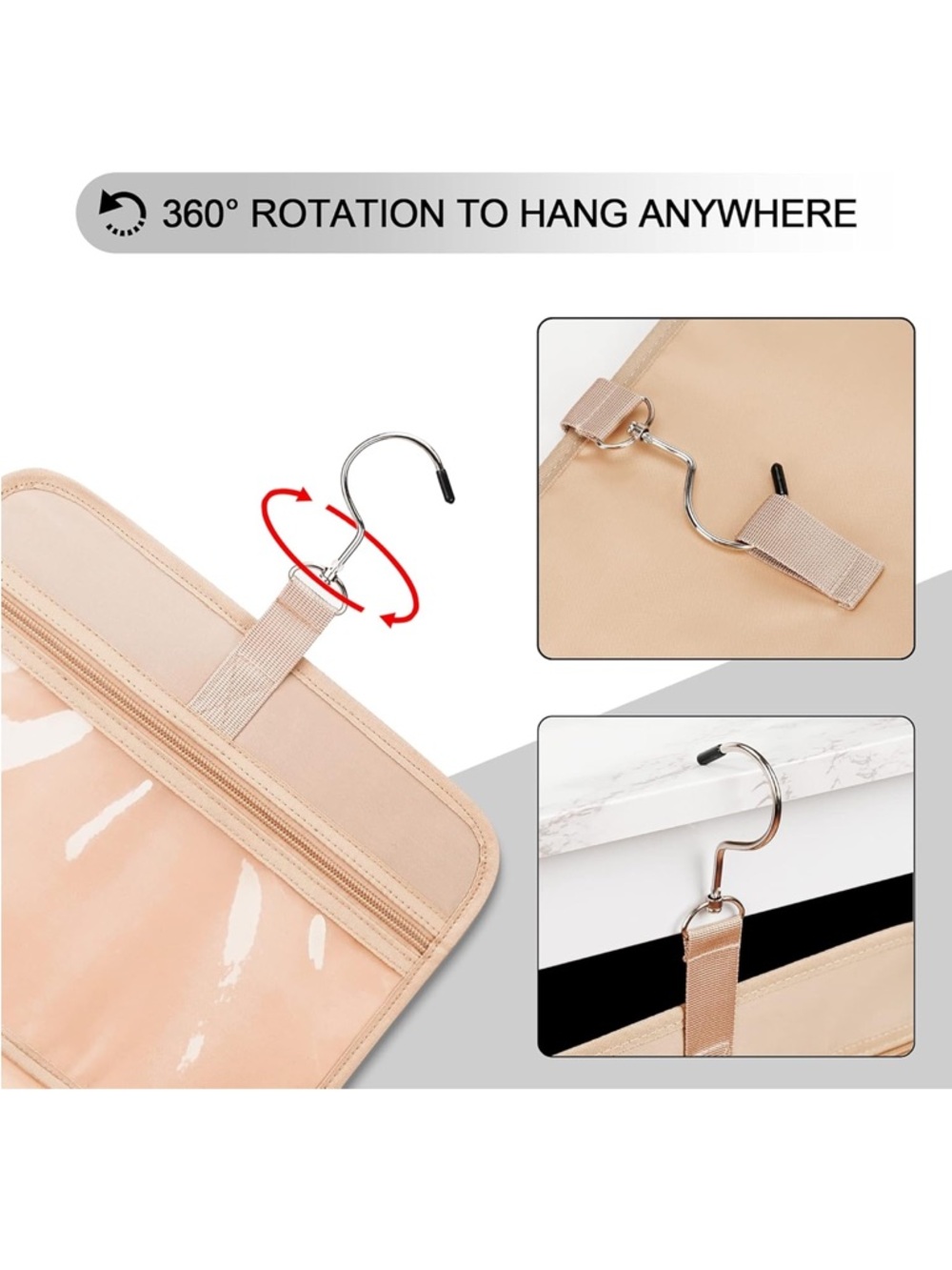 Travel Hanging Toiletry Bag for Women With Jewelry Compartment - Picture 5 of 13
